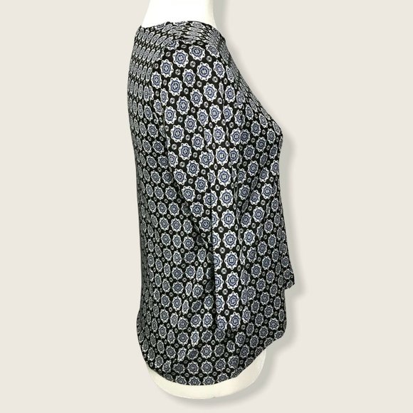 New J Jill Wearever Jacquard Ballet Sleeve Top PETITE Size XS - Picture 5 of 10